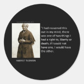 Harriet Tubman Quote Ronde Sticker (Voorkant)