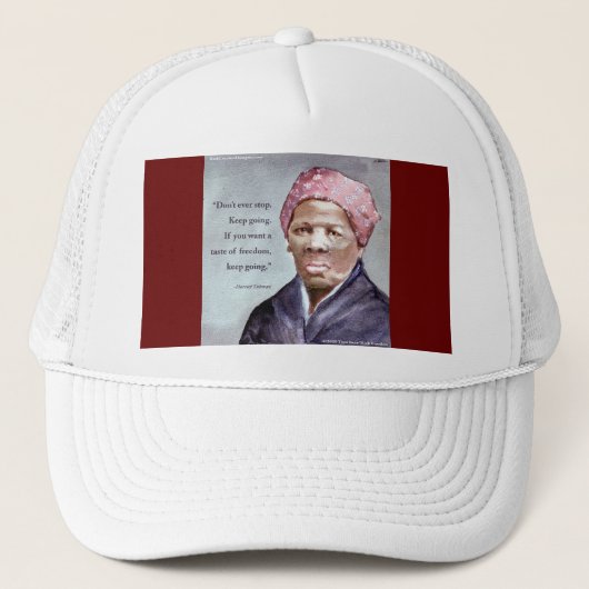 Harriet Tubman & Quote Trucker Pet (Voorkant)