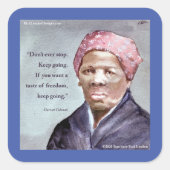Harriet Tubman & Quote Vierkante Sticker (Voorkant)