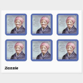 Harriet Tubman & Quote Vierkante Sticker (Vel)
