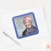 Harriet Tubman & Quote Vierkante Sticker (Envelop)