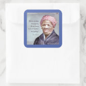 Harriet Tubman & Quote Vierkante Sticker (Tas)