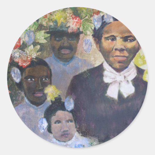 Harriet Tubman Ronde Sticker (Voorkant)