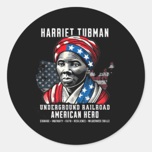Harriet Tubman Underground Railroad American Hero Ronde Sticker