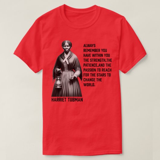 Harriet Tubman verandert de wereld 1 T-shirt (Design voorkant)