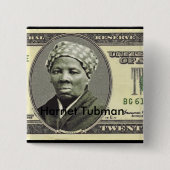 Harriet Tubman Vierkante Button 5,1 Cm (Voorkant)