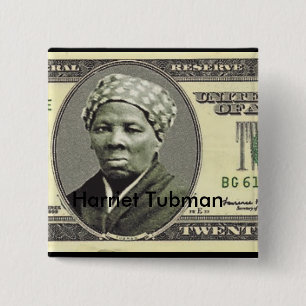 Harriet Tubman Vierkante Button 5,1 Cm