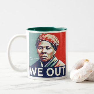 Harriet Tubman We Out Vrijheid Historisch Portret Tweekleurige Koffiemok