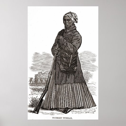 Harriet Tubman Woodcut Poster (Voorkant)