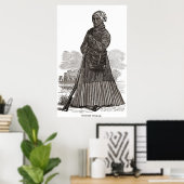 Harriet Tubman Woodcut Poster (Thuiskantoor)