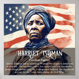 Harriet Tubman Zwart Geschiedenis Maand Klaslokaal Poster