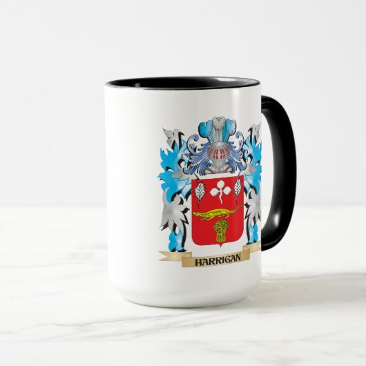 Harrigan Coat of Arms - Familie Crest Mok (Voorkant rechts)