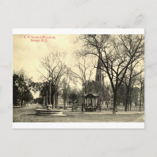 Harriman Monument, Goshen NY 1916 Vintage Briefkaart (Voorkant)