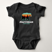 Harriman State Park Idaho ID Beer Retro Romper (Voorkant)