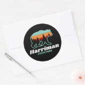 Harriman State Park Idaho ID Beer Retro Ronde Sticker (Envelop)
