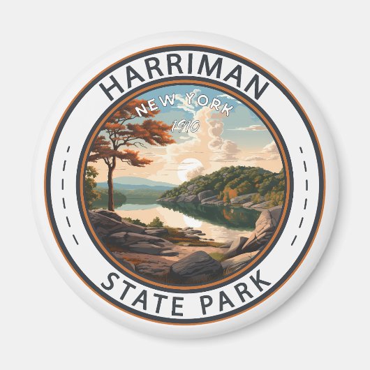 Harriman State Park New York Badge Magneet (Voorkant)