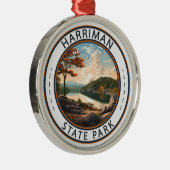 Harriman State Park New York Badge Metalen Ornament (Rechts)