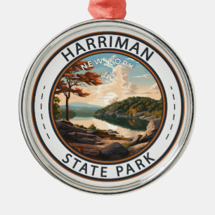 Harriman State Park New York Badge Metalen Ornament