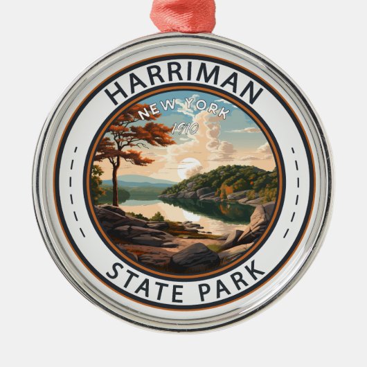 Harriman State Park New York Badge Metalen Ornament (Voorkant)
