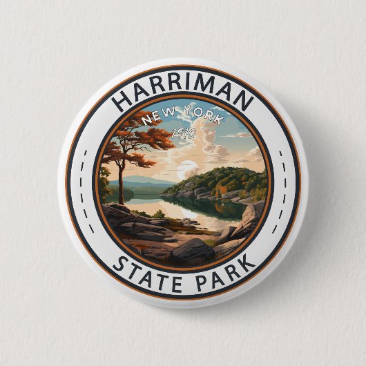 Harriman State Park New York Badge Ronde Button 5,7 Cm (Voorkant)