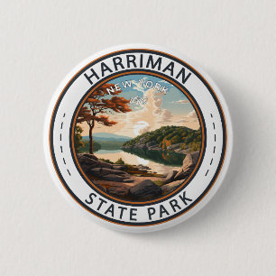 Harriman State Park New York Badge Ronde Button 5,7 Cm