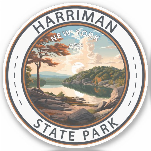 Harriman State Park New York Badge Sticker (Voorkant)