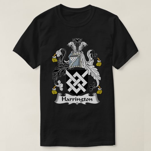 Harrington Coat of Arms Family Crest T-shirt (Design voorkant)