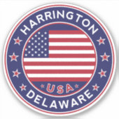 Harrington Delaware, Verenigde Staten Sticker (Voorkant)