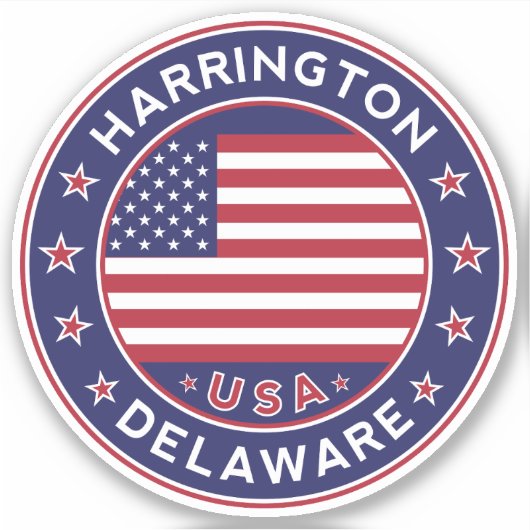 Harrington Delaware, Verenigde Staten Sticker (Voorkant)