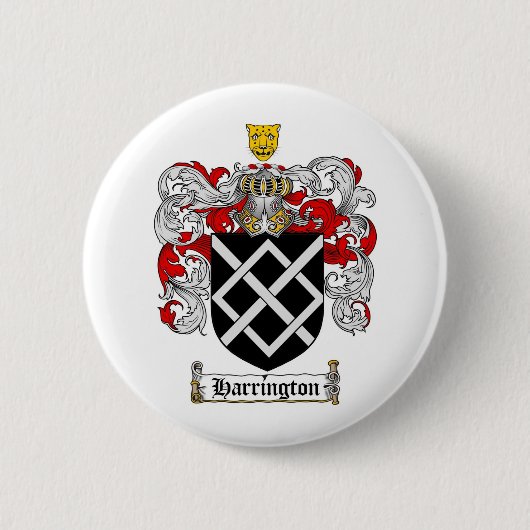 HARRINGTON FAMILIE CREST - HARRINGTON COAT OF ARMS RONDE BUTTON 5,7 CM (Voorkant)