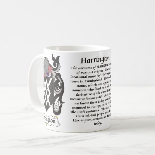 Harrington Family Coat of Arms mok (Voorkant links)