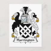 Harrington Family Crest Briefkaart (Voorkant)