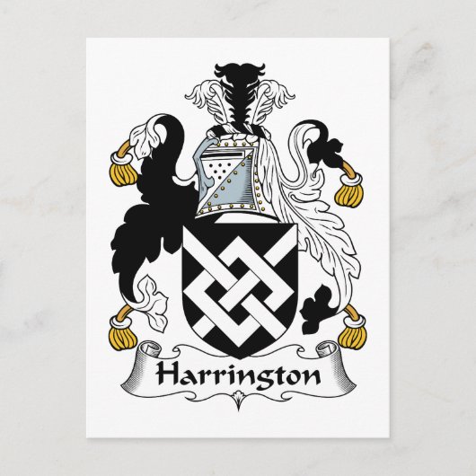 Harrington Family Crest Briefkaart (Voorkant)