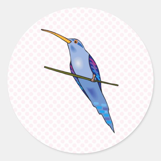 Harriot Hummingbird Ronde Sticker (Voorkant)