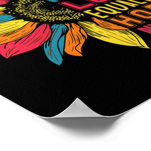 Harris 2020 Vrede Liefde Gelijkheid Hoop Diversite Poster (Hoek)