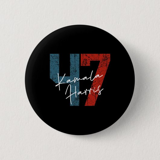 Harris 2024 47e President Save Democracy Ronde Button 5,7 Cm (Voorkant)
