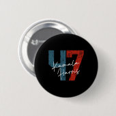 Harris 2024 47e President Save Democracy Ronde Button 5,7 Cm (Voorkant /achterkant)