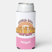 Harris 2024 als we vechten we winnen seltzer blikjeskoeler (Seltzer Achterkant)