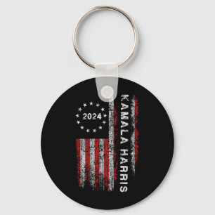 Harris 2024 Amerikaanse vlag Kamaka Supporter 1 Sleutelhanger