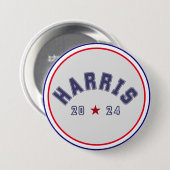 Harris 2024 Atletische woordkunst Ronde Button 7,6 Cm (Voorkant /achterkant)
