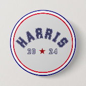 Harris 2024 Atletische woordkunst Ronde Button 7,6 Cm (Voorkant)
