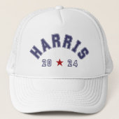 Harris 2024 Atletische woordkunst Trucker Pet (Voorkant)