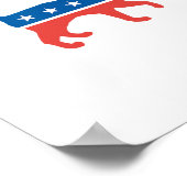 Harris 2024 Democraat Cat - Stem op Kamala W Elect Poster (Hoek)