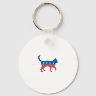 Harris 2024 Democraat Cat - Stem op Kamala W Elect Sleutelhanger
