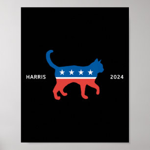 Harris 2024 Democraat Cat - Stem op Kamala Wheimer Poster