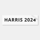 Harris 2024 eenvoudige minimalistische moderne wit bumpersticker (Voorkant)