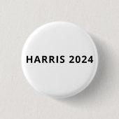 Harris 2024 eenvoudige minimalistische moderne zwa ronde button 3,2 cm (Voorkant)