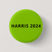 Harris 2024 eenvoudige moderne aangepaste tekst br ronde button 3,2 cm (Voorkant)