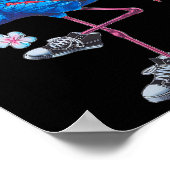 Harris 2024 Flamingo Trendy Retro Stijl met Sneak Poster (Hoek)