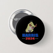 Harris 2024 Funny Hyena Ronde Button 5,7 Cm (Voorkant /achterkant)